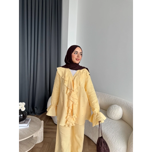 Gültür Taşlı Takım - Sarı