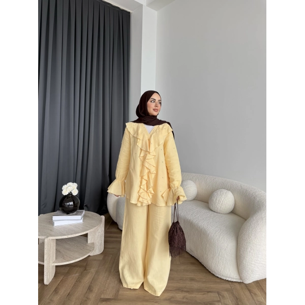 Gültür Taşlı Takım - Sarı