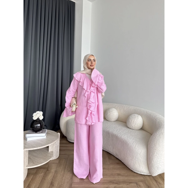 Gültür Taşlı Takım - Pembe