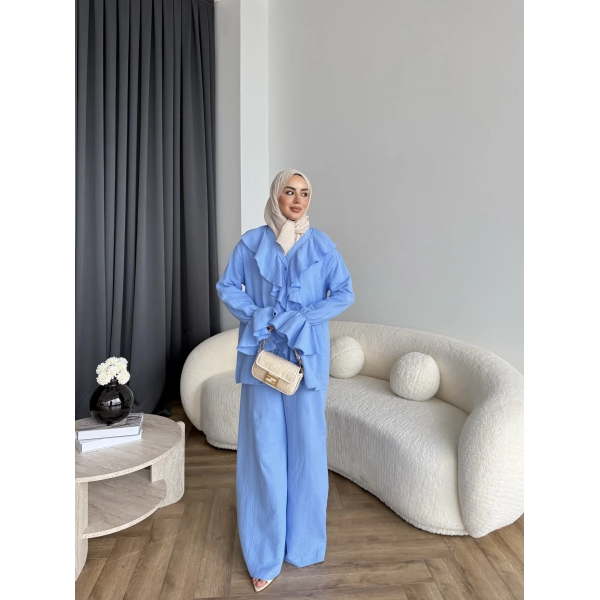 Gültür Taşlı Takım - Mavi