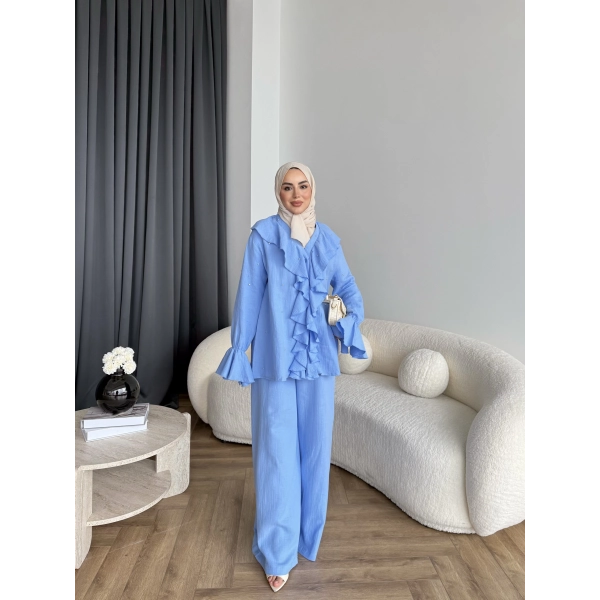 Gültür Taşlı Takım - Mavi