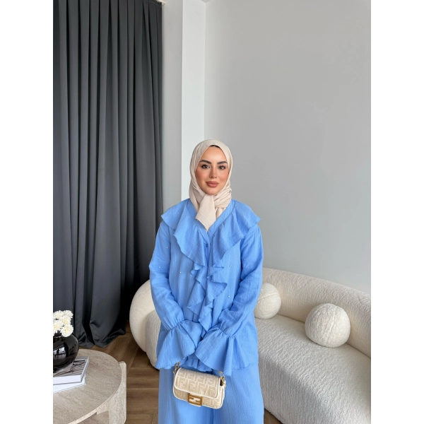 Gültür Taşlı Takım - Mavi