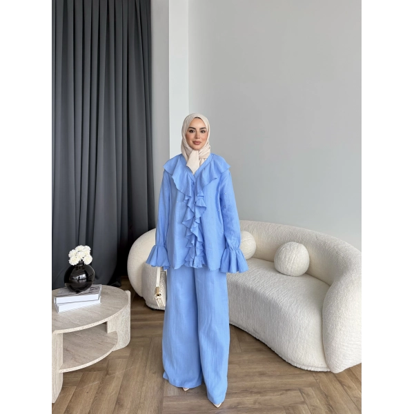 Gültür Taşlı Takım - Mavi