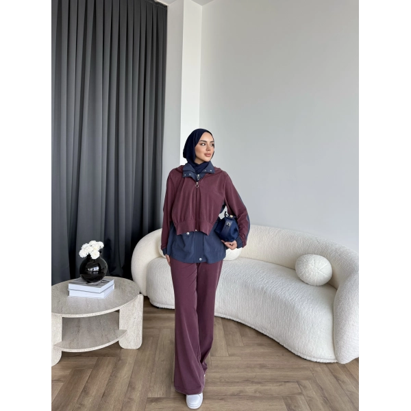 Pwn - Saye Eşofman Takım - Bordo