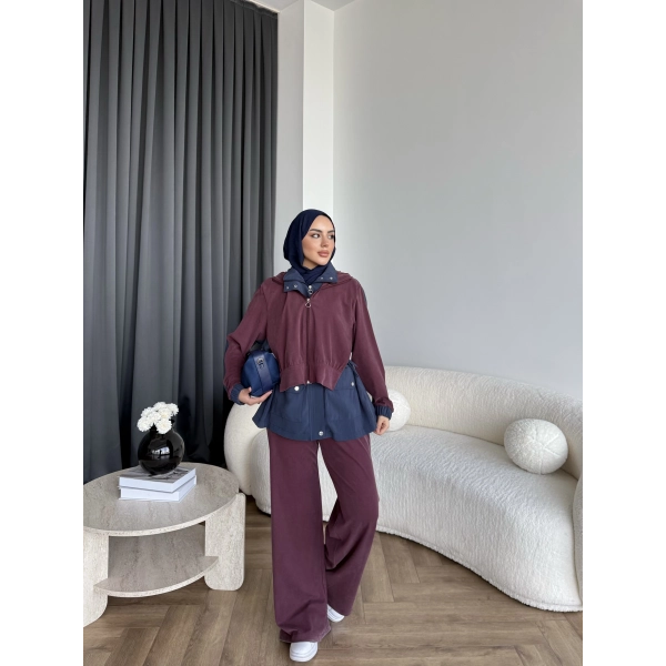 Pwn - Saye Eşofman Takım - Bordo