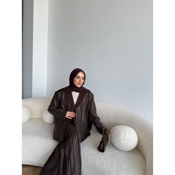 Asil Pırlanta Ceketli Takım - Kahve