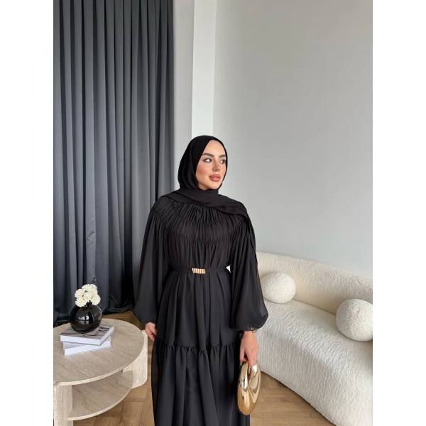 Hen - Margo Şifon Elbise - Siyah