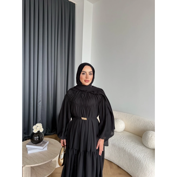 Hen - Margo Şifon Elbise - Siyah