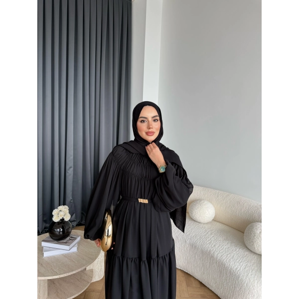 Hen - Margo Şifon Elbise - Siyah