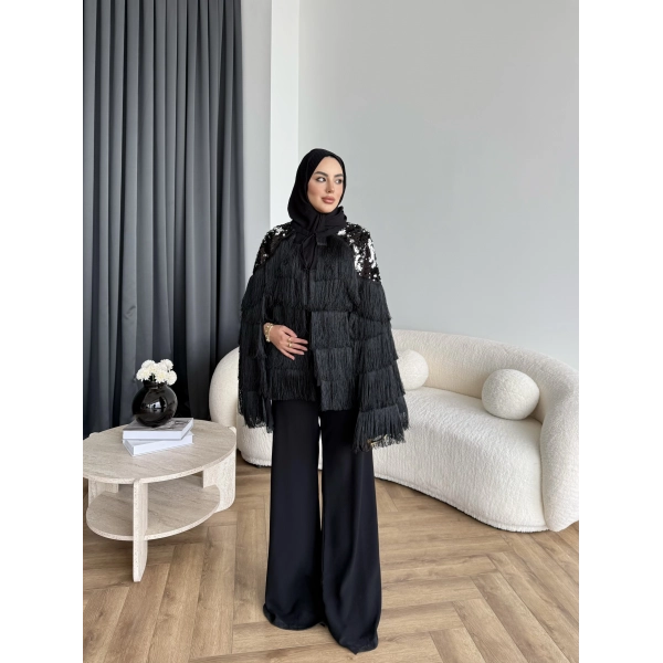 Ng - Vanily Püsküllü Takım - Siyah