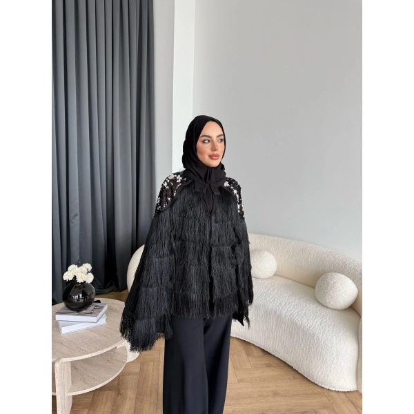 Ng - Vanily Püsküllü Takım - Siyah