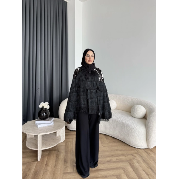 Ng - Vanily Püsküllü Takım - Siyah