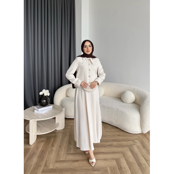 Hen - Visor Fiyonklu Etekli Takım - Bej