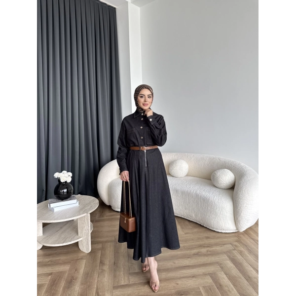 Es - Dacron Etekli Kot Takım - Siyah