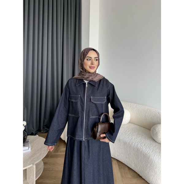 Es - Roxanne Etekli Kot Takım - Lacivert