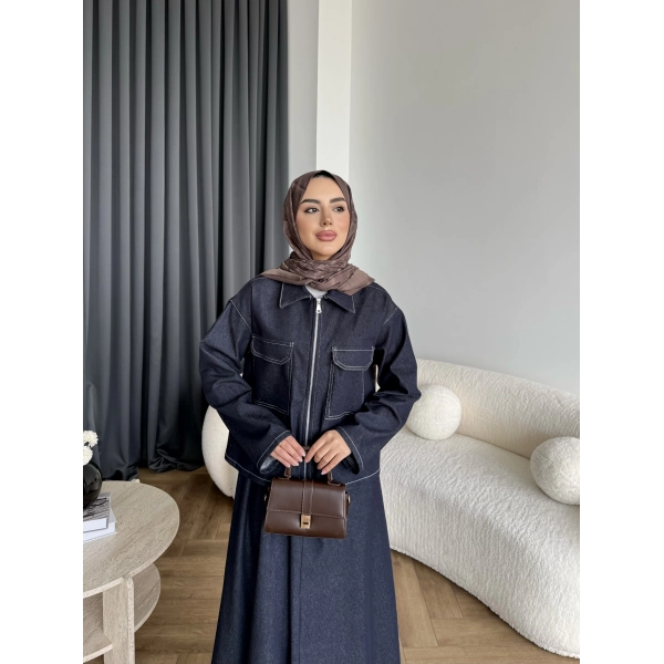 Es - Roxanne Etekli Kot Takım - Lacivert