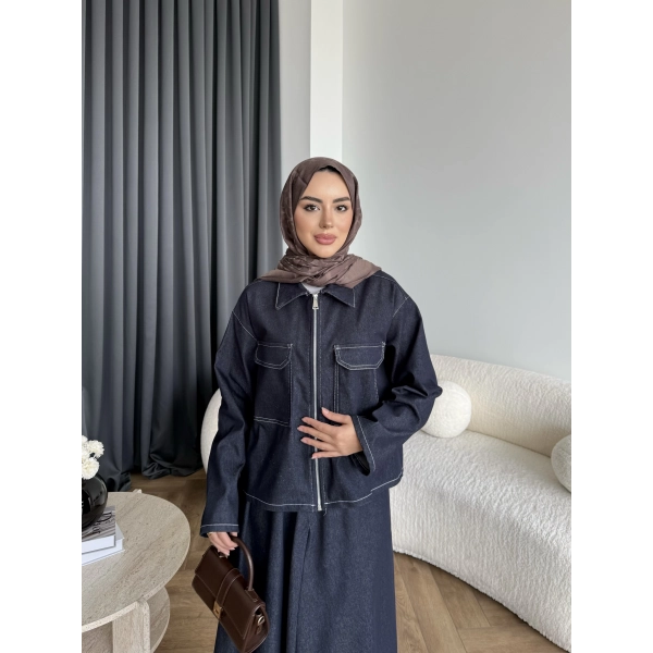 Es - Roxanne Etekli Kot Takım - Lacivert