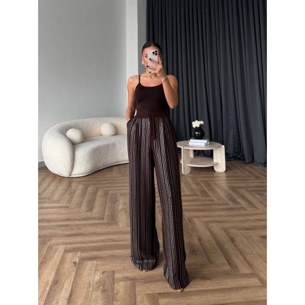 Aslı Pırlanta Pantolon - Kahve