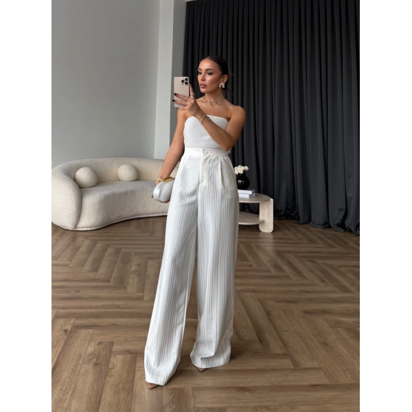 Aslı Pırlanta Pantolon - Beyaz