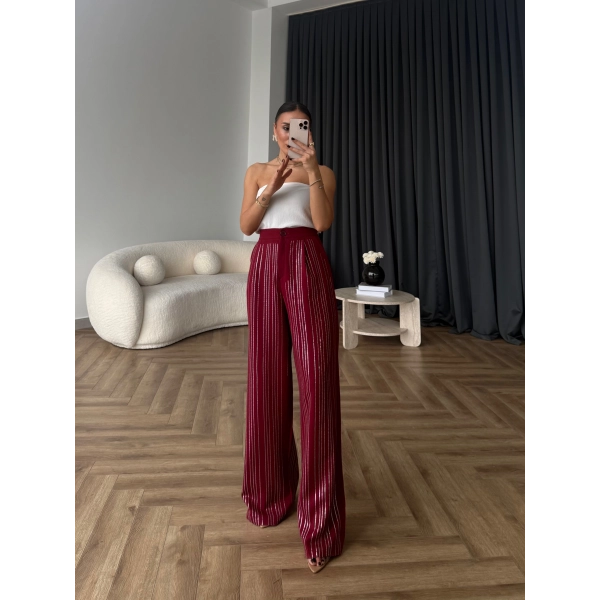 Aslı Pırlanta Pantolon - Bordo