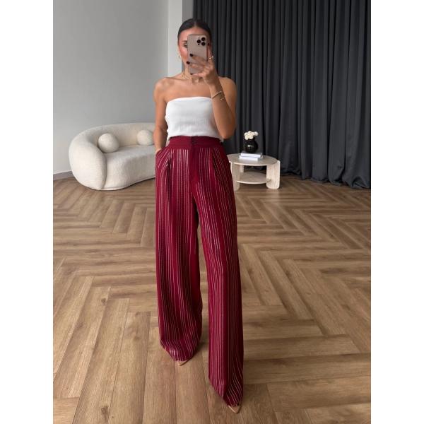 Aslı Pırlanta Pantolon - Bordo