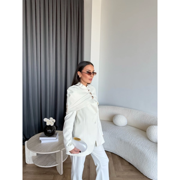 Vegas Ceketli Takım - Ekru