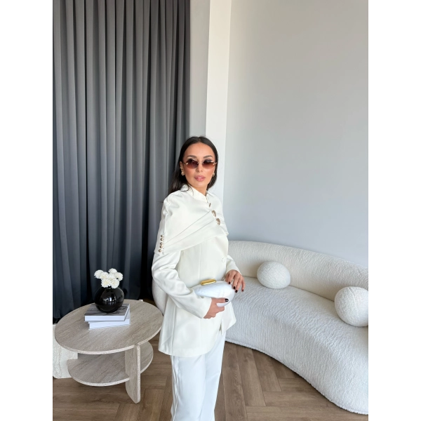 Vegas Ceketli Takım - Ekru