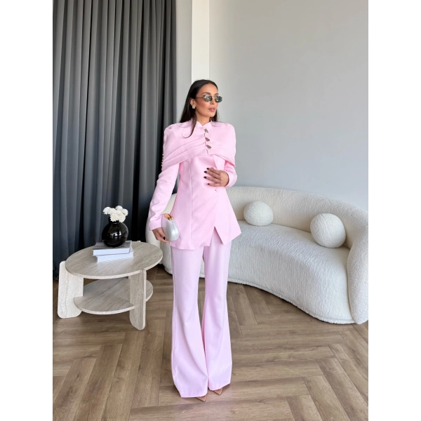 Vegas Ceketli Takım - Pembe