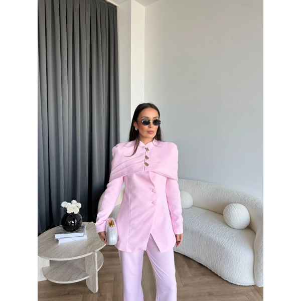 Vegas Ceketli Takım - Pembe