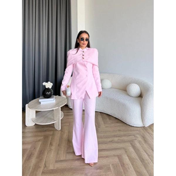 Vegas Ceketli Takım - Pembe