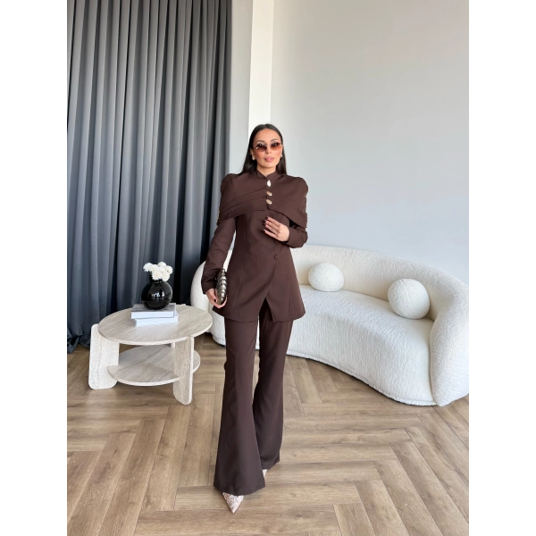 Vegas Ceketli Takım - Kahve