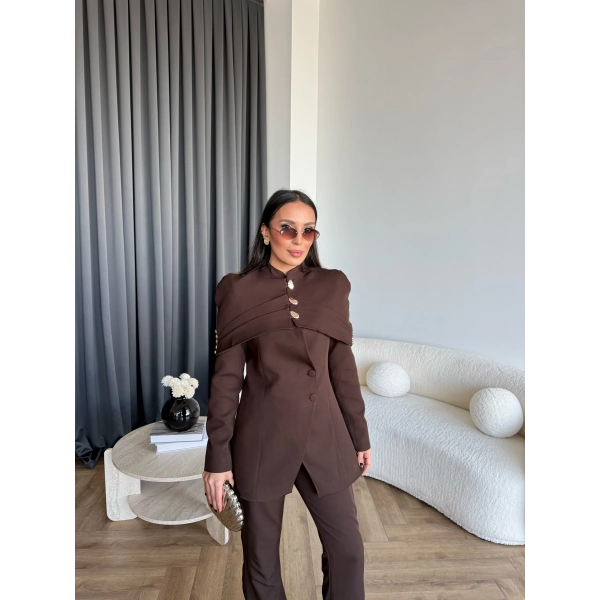 Vegas Ceketli Takım - Kahve