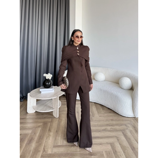 Vegas Ceketli Takım - Kahve