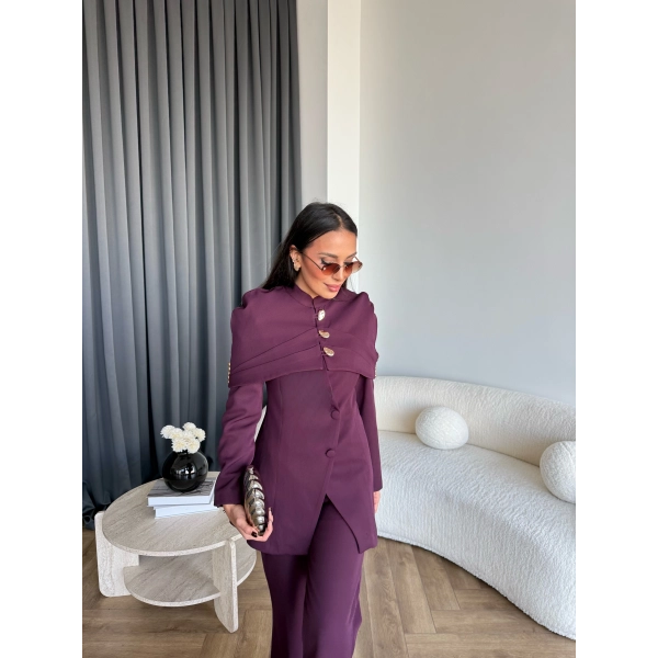 Vegas Ceketli Takım - Bordo