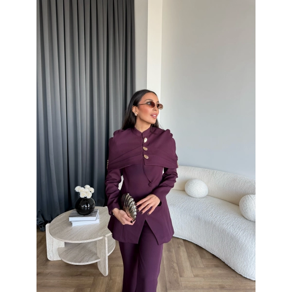 Vegas Ceketli Takım - Bordo