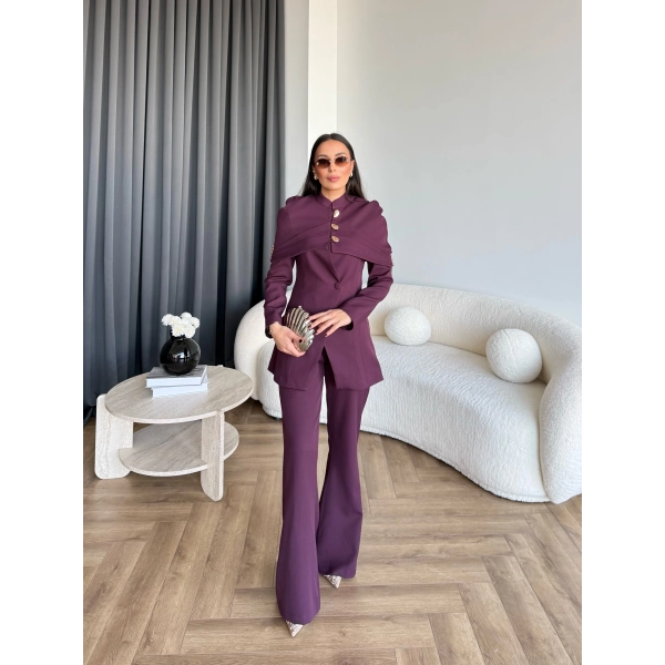 Vegas Ceketli Takım - Bordo