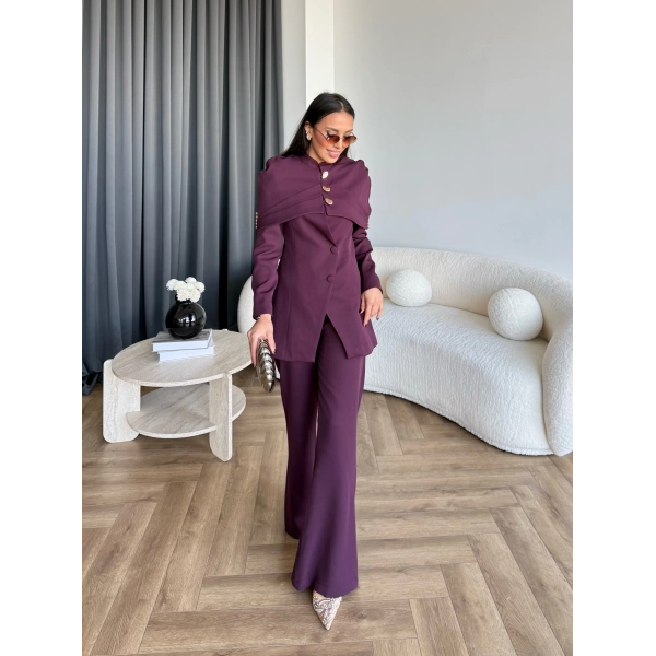 Vegas Ceketli Takım - Bordo