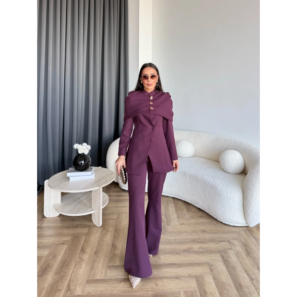 Vegas Ceketli Takım - Bordo