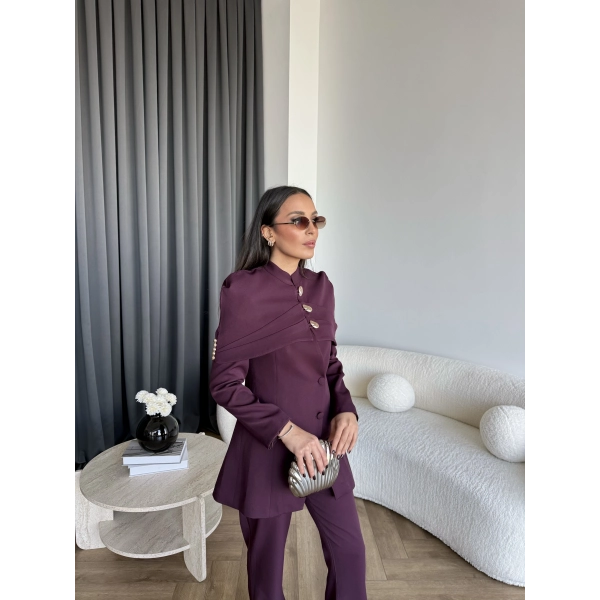 Vegas Ceketli Takım - Bordo