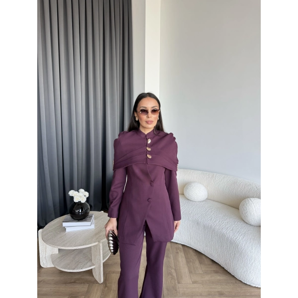 Vegas Ceketli Takım - Bordo