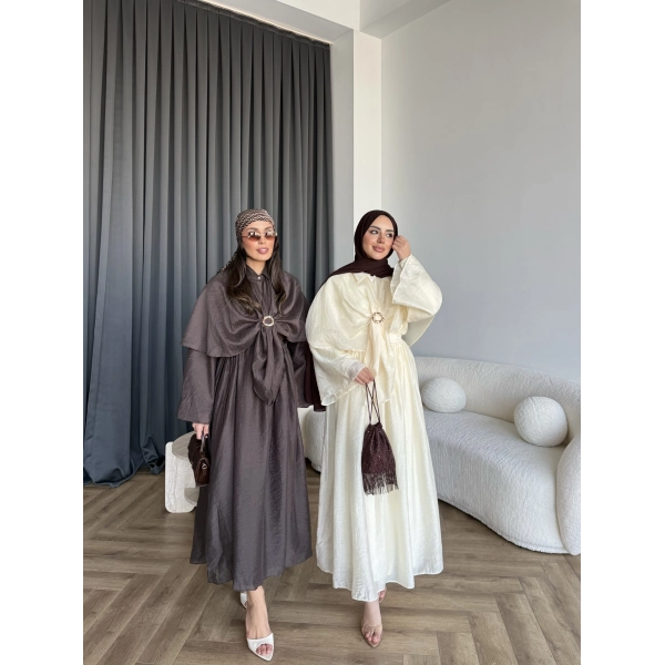 Qu - Quase Pelerin Detay Etek Takım - Sarı