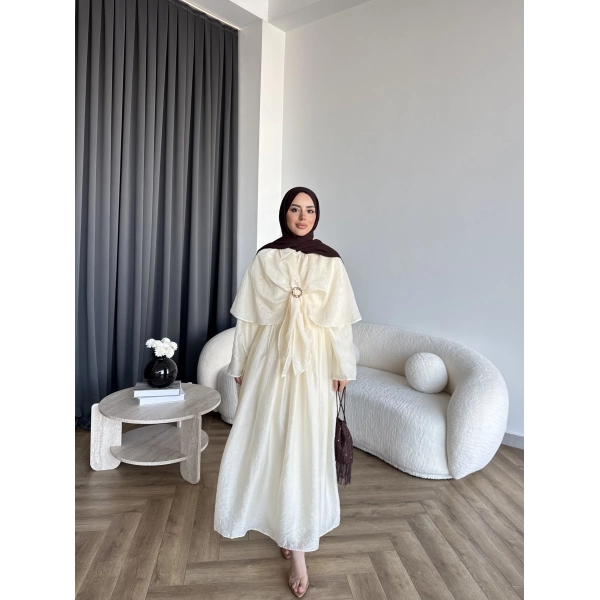 Qu - Quase Pelerin Detay Etek Takım - Sarı