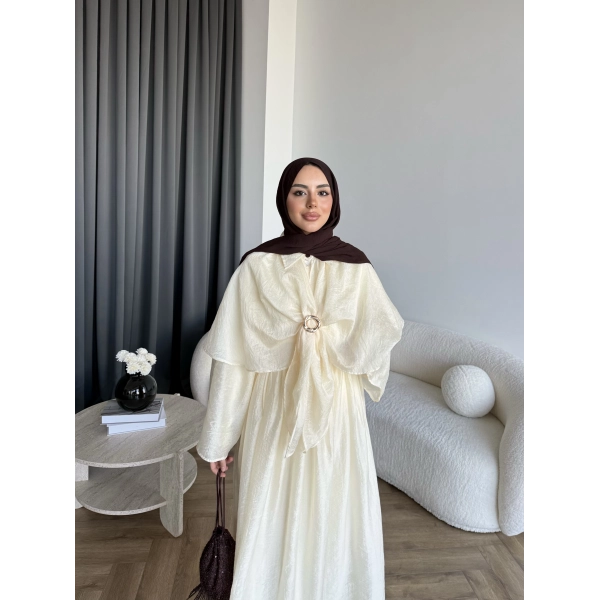 Qu - Quase Pelerin Detay Etek Takım - Sarı