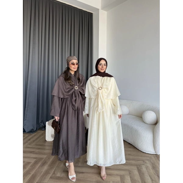 Qu - Quase Pelerin Detay Etek Takım - Sarı