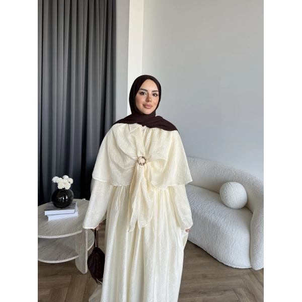 Qu - Quase Pelerin Detay Etek Takım - Sarı