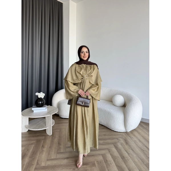 Qu - Quase Pelerin Detay Etek Takım - Yeşil