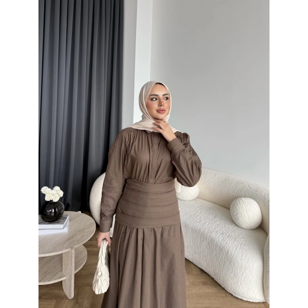 Tb - Veran Bel Detay Etekli Takım - Haki