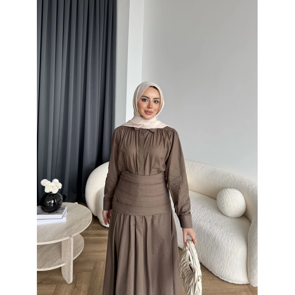 Tb - Veran Bel Detay Etekli Takım - Haki