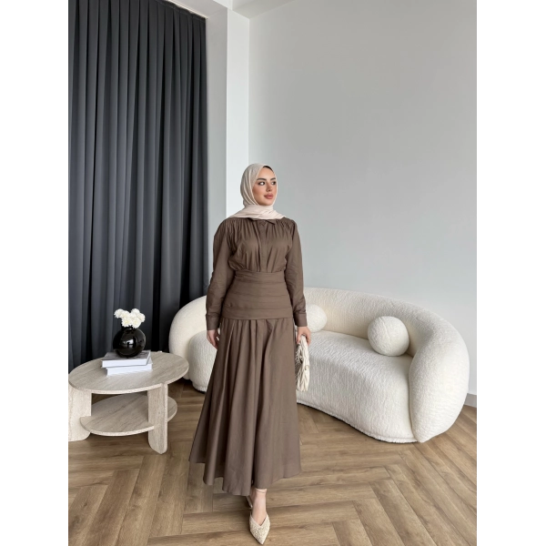 Tb - Veran Bel Detay Etekli Takım - Haki