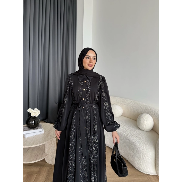 Ng - Napoli Dantel Detaylı Elbise - Siyah